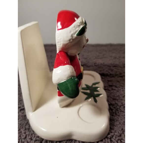 HandPainted Earthenware Santa & Snowman Napkin Holder&Salt And‎ Pepper Set - Picture 6 of 10